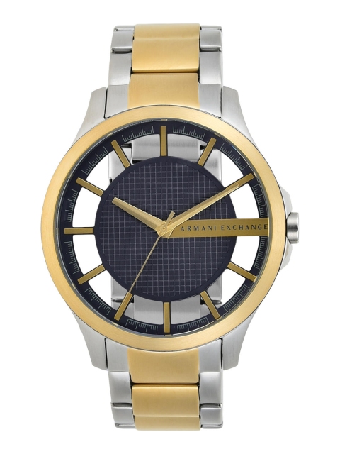 

Armani Exchange Men Navy Blue & Gold-Toned Analogue Watch