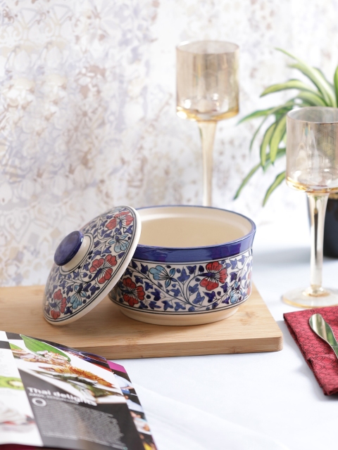 

VarEesha Blue Hand Painted Stoneware Bowl
