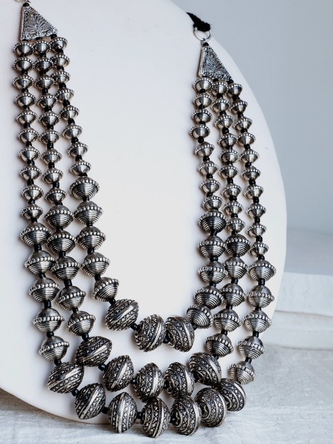 

Infuzze Silver-Toned Metal Layered Necklace