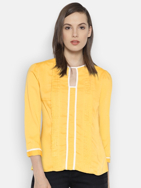 

Arrow Woman Women Yellow Solid Top