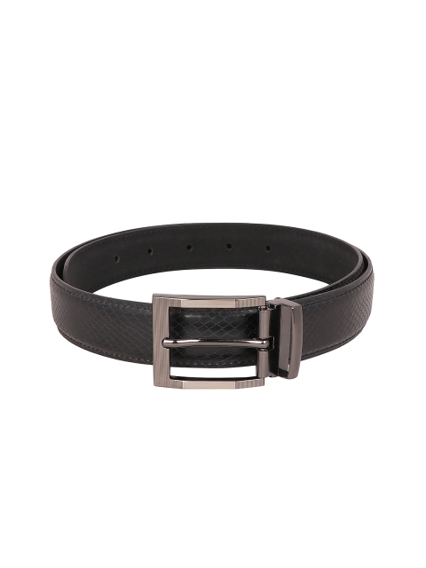 

OsaiZ Men Black Textured Belt