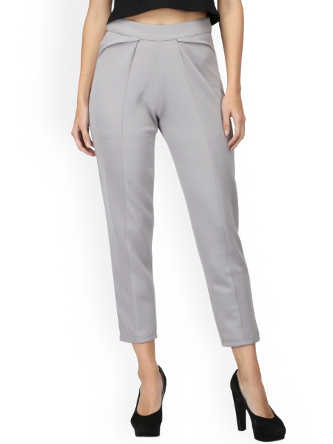 

Eavan Women Grey Smart Straight Fit Solid Regular Trousers