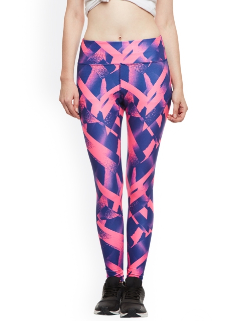 

Claura Women Pink & Blue Printed Tights
