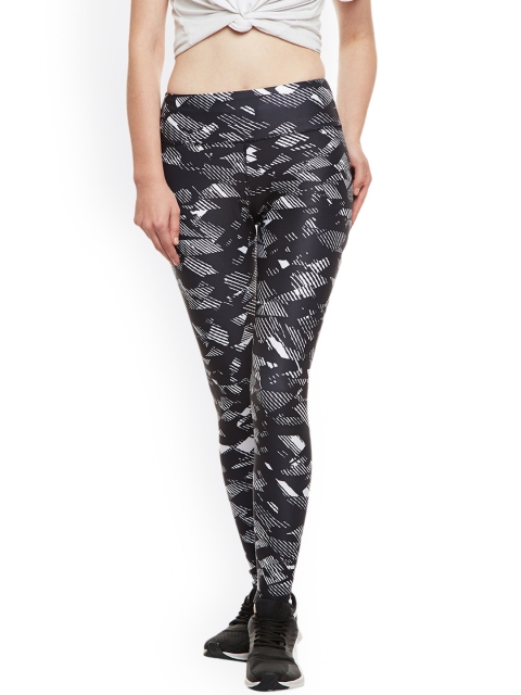 

Claura Women Black & White Printed Tights