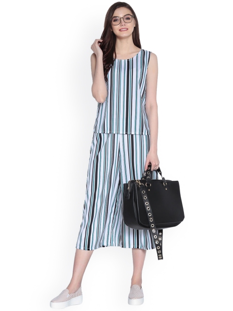 

Abiti Bella Women Multicoloured Striped Top with Capris, Multi