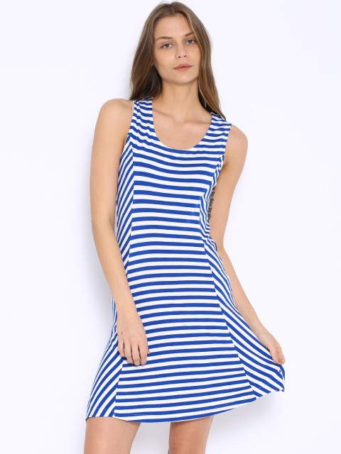 

U.S. Polo Assn. Blue & White Striped A-Line Dress