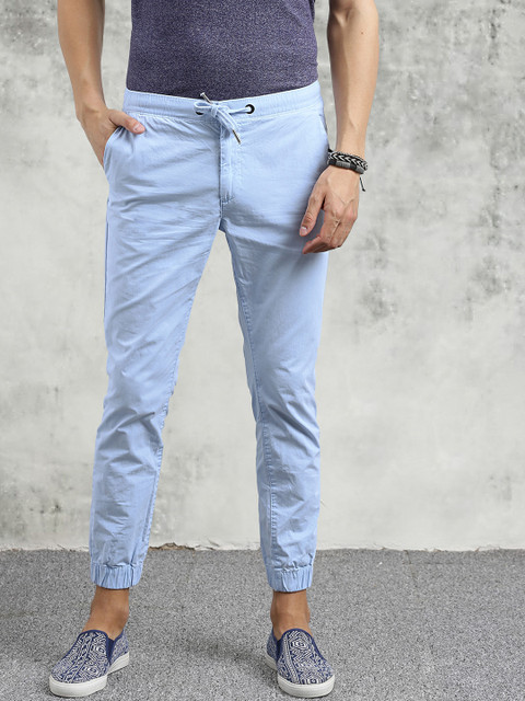 

Breakbounce Men Blue Slim Fit Solid Joggers