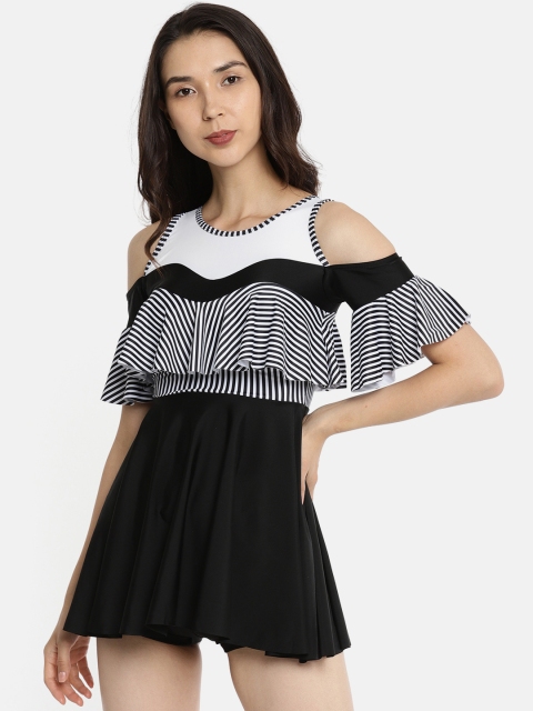 

Heart 2 Heart Black & White Striped Swimming Dress SW12154PARIB