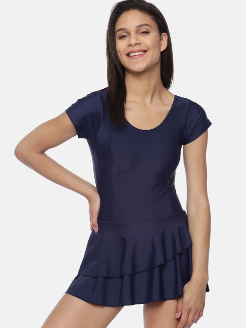 

Heart 2 Heart Navy Blue Solid Swimming Dress SW12192ODELN