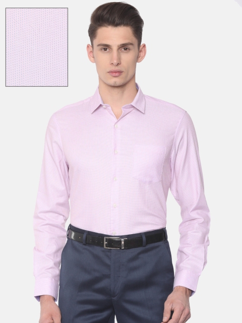 

Excalibur Men Pink Classic Regular Fit Self Design Formal Shirt