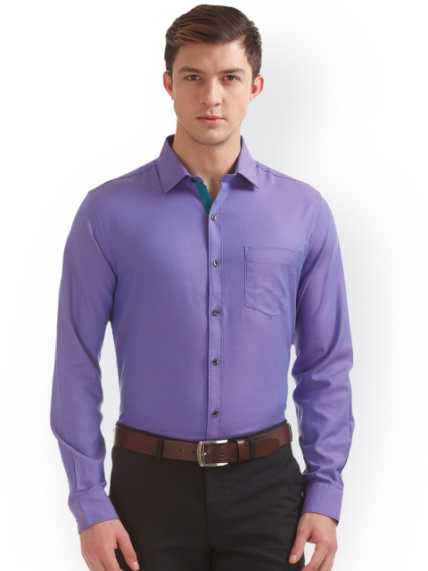 

Excalibur Men Purple Regular Fit Solid Formal Shirt