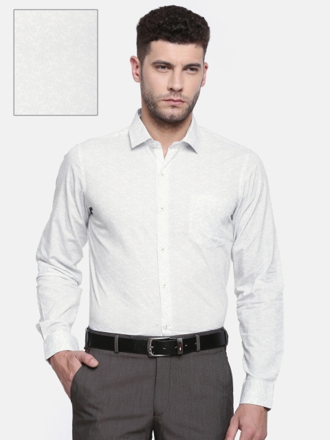 

Excalibur Men Grey Slim Fit Printed Formal Shirt