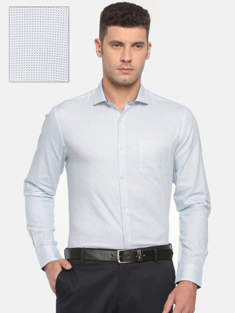 

Excalibur Men Blue Classic Regular Fit Printed Formal Shirt