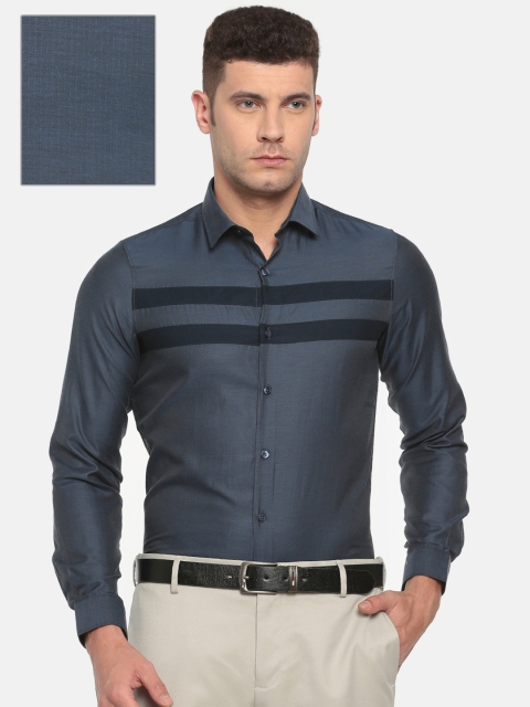 

Excalibur Men Blue Slim Fit Solid Formal Shirt