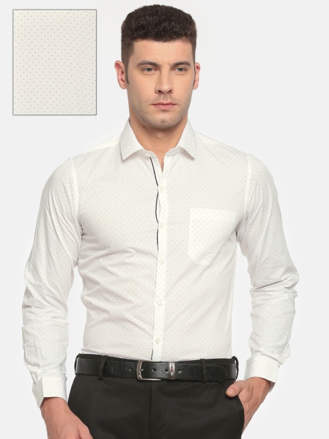 

Excalibur Men White Super Slim Fit Printed Formal Shirt