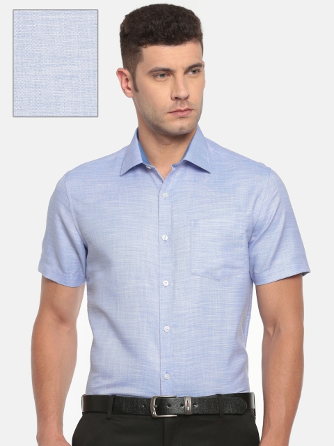 

Excalibur Men Blue Classic Regular Fit Solid Formal Shirt