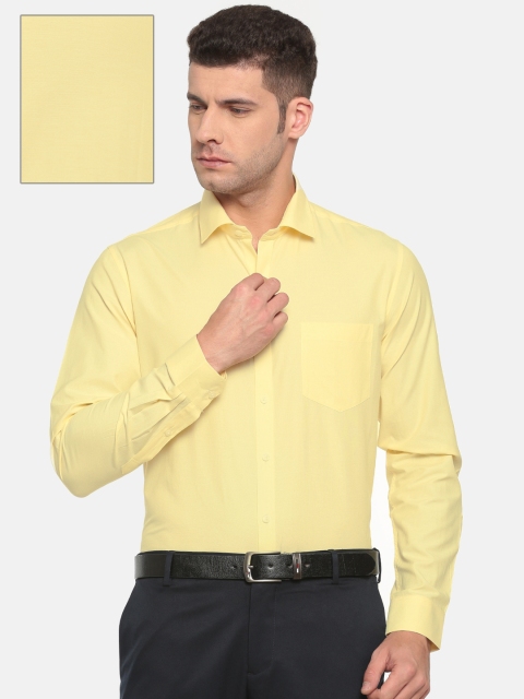 

Excalibur Men Yellow Classic Regular Fit Solid Formal Shirt