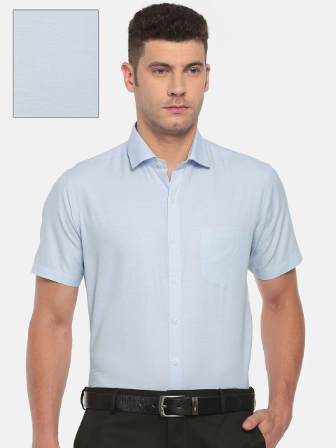 

Excalibur Men Blue Classic Regular Fit Solid Formal Shirt