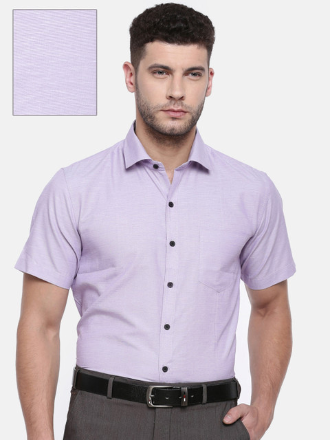 

Excalibur Men Purple Classic Regular Fit Solid Formal Shirt