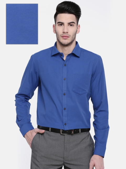 

Excalibur Men Blue Regular Fit Solid Formal Shirt