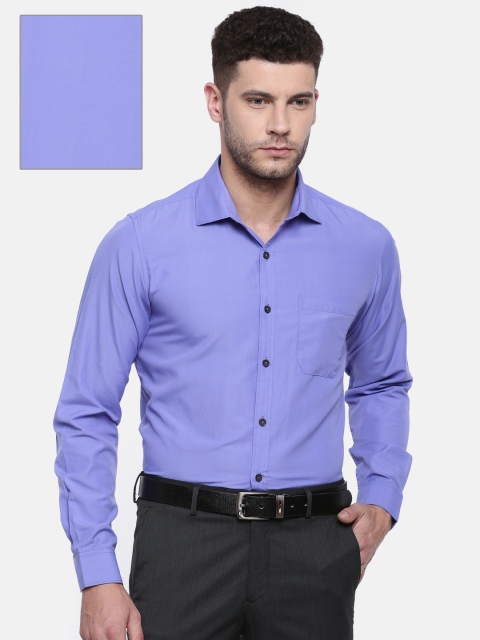 

Excalibur Men Blue Classic Regular Fit Solid Formal Shirt
