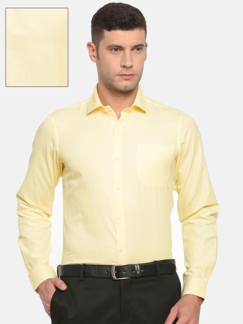 

Excalibur Men Yellow Slim Fit Solid Formal Shirt