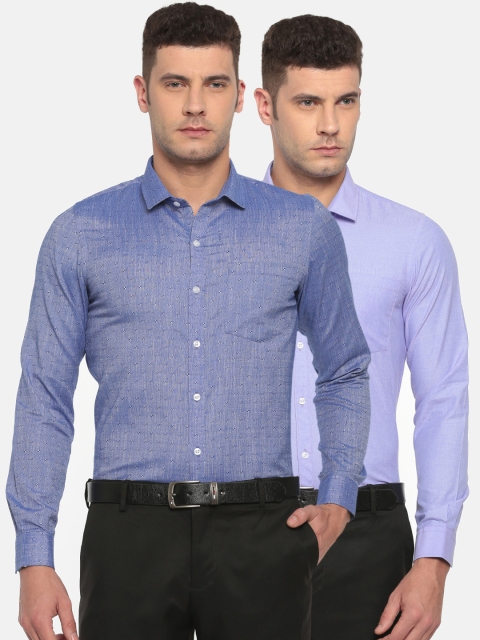 

Excalibur Men Assorted Pack of 2 Slim Fit Formal Shirt