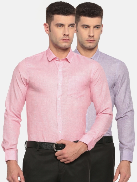 

Excalibur Men Assorted Pack Of Two Slim Fit Casual Shirts