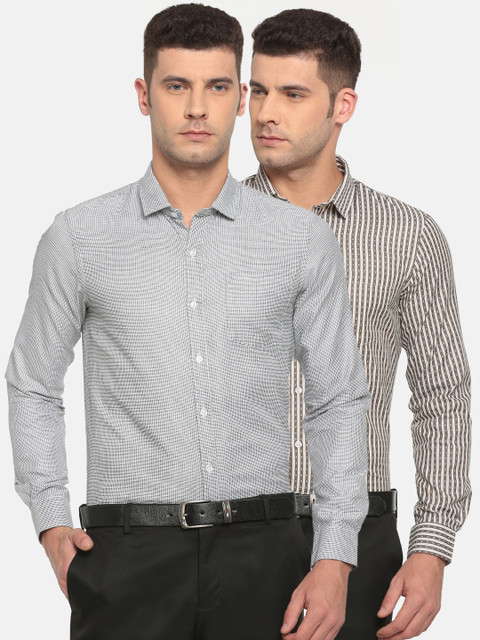 

Excalibur Men Assorted Slim Fit Checked Formal Shirt