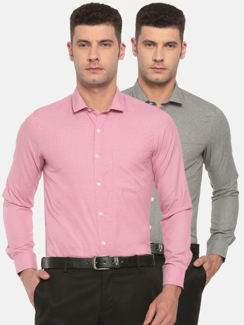 

Excalibur Men Assorted Pack Of Two Slim Fit Casual Shirts
