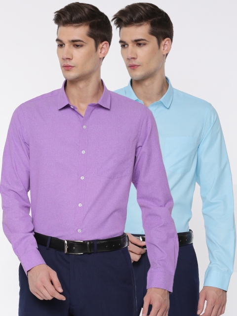 

Excalibur Men Assorted Pack of 2 Regular Fit Formal Shirt