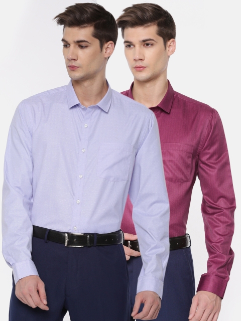 

Excalibur Men Assorted Pack of 2 Slim Fit Formal Shirt