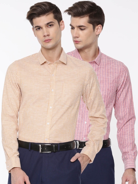 

Excalibur Men Assorted Pack of 2 Slim Fit Formal Shirt