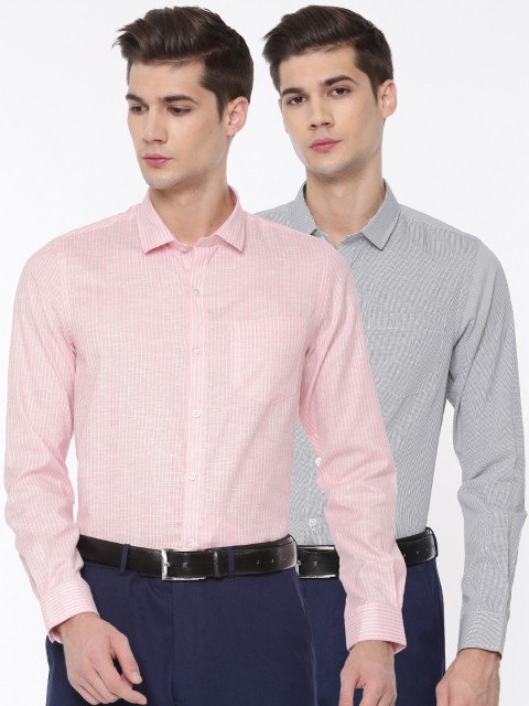 

Excalibur Men Assorted Pack of 2 Regular Fit Formal Shirt