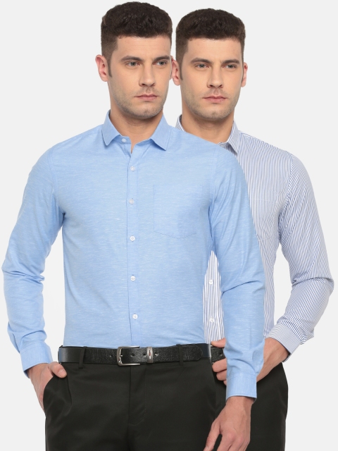 

Excalibur Men Assorted Pack of 2 Slim Fit Formal Shirts