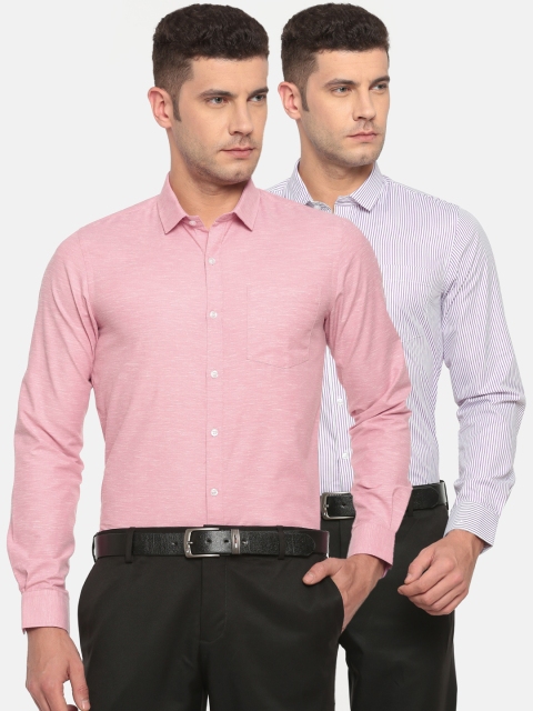 

Excalibur Men Assorted Pack of 2 Slim Fit Formal Shirts