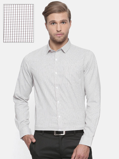 

Excalibur Men Maroon & White Slim Fit Checked Formal Shirt