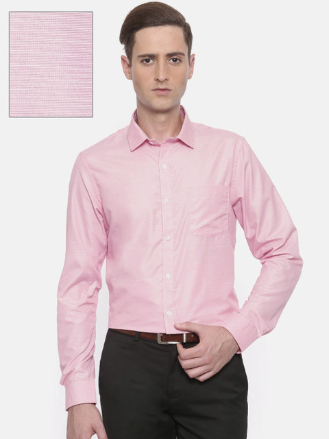 

Excalibur Men Pink Slim Fit Striped Formal Shirt