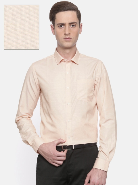 

Excalibur Men Orange Contemporary Regular Fit Solid Formal Shirt