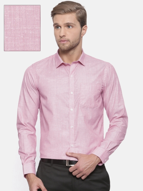 

Excalibur Men Pink Slim Fit Self-Design Formal Shirt