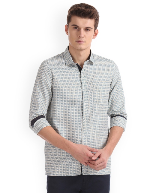 

Excalibur Men Yellow & Blue Slim Fit Checked Casual Shirt