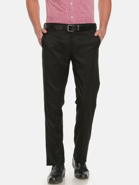 

Excalibur Men Black Classic Regular Fit Solid Formal Trousers