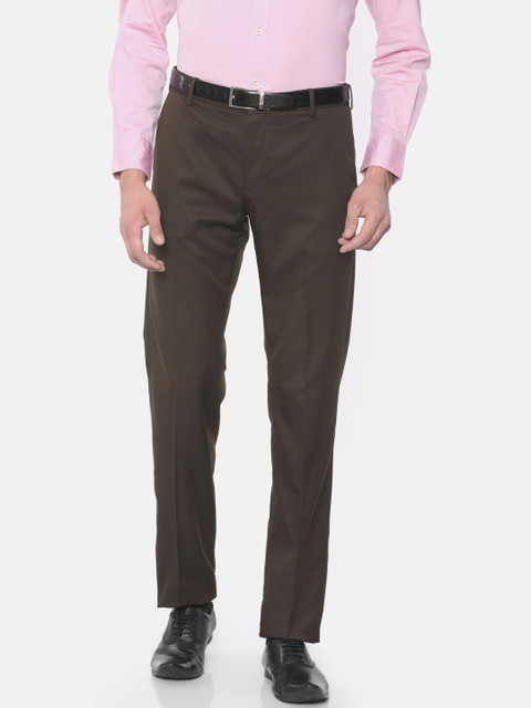 

Excalibur Men Brown Classic Regular Fit Solid Formal Trousers