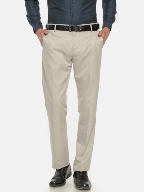 

Excalibur Men Beige Classic Regular Fit Solid Formal Trousers