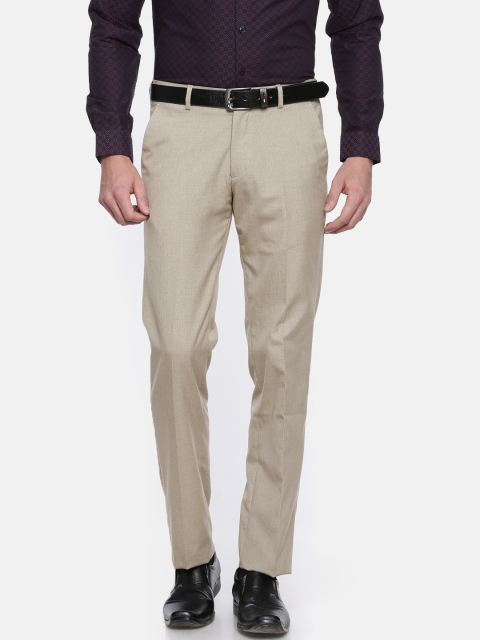 

Excalibur Men Beige Classic Regular Fit Solid Formal Trousers