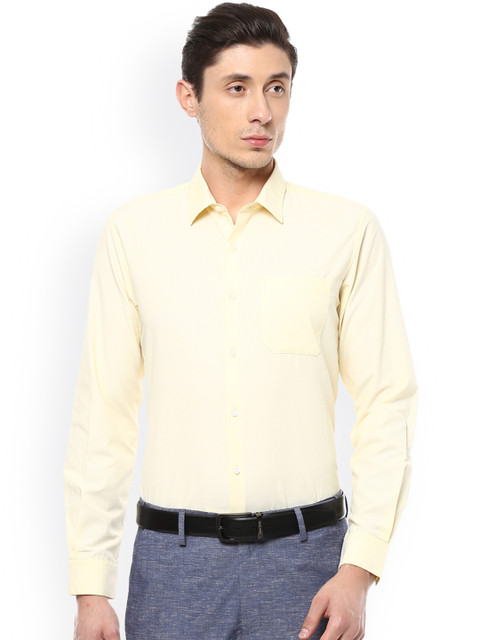 

Peter England Men Yellow Slim Fit Solid Formal Shirt