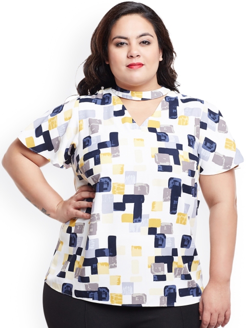 

NuBella Plus Size Women Multicoloured Printed Top, Multi