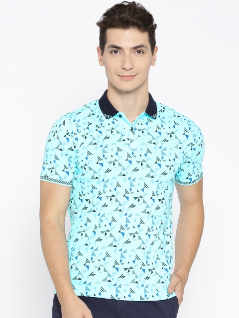 

Van Heusen Sport Men Blue Printed Polo Collar T-shirt