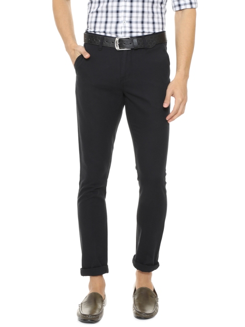

Van Heusen Sport Men Black Slim Fit Solid Regular Trousers