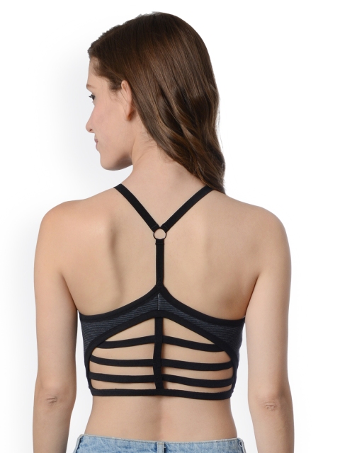 

Da Intimo Black Solid Non-Wired Lightly Padded Everyday Bra DI989